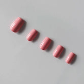 Vibeficant Progel Pink Handmade Gel Press on Nails Short Coffin